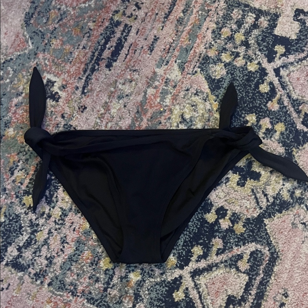 Shade & Shore Black Bikini Bottom with Side Ties